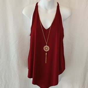 Burgundy top